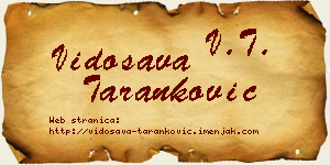 Vidosava Taranković vizit kartica